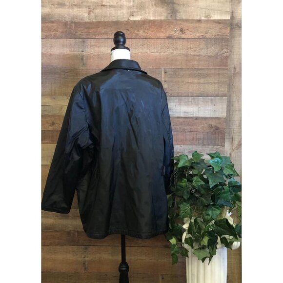 Size 3X 24W/26W OutBrook Black Vinyl Coat - Picture 5 of 7
